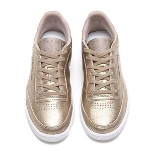 Reebok Metallic Gold Classic Sneakers